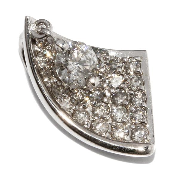 0.33ctダイヤモンドK18WGネックレストップ ペンダントトップ K18WG ダイヤ0.312ct/ダイヤ0.40ct : たかみ