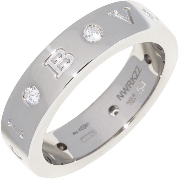BVLGARI ブルガリ 指輪 K18WG ダイヤ7P(0.20ct) ローマンソルベリング 