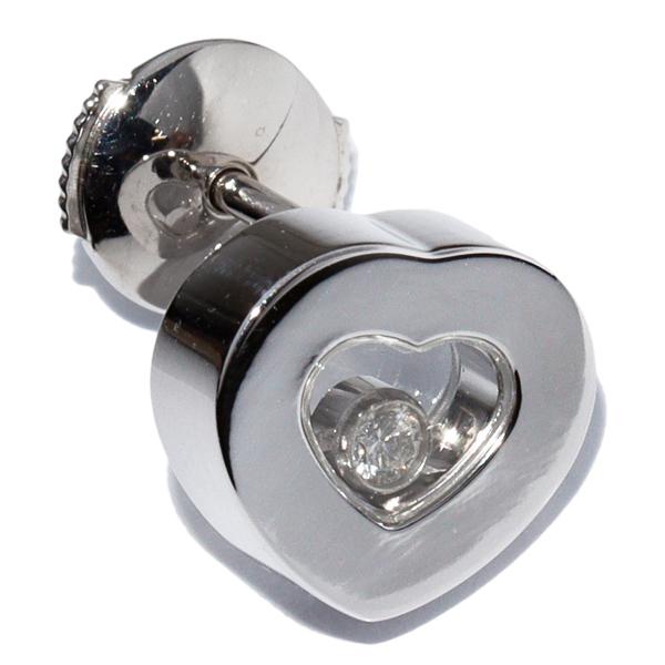 ショパール ピアス K18WG ムービングダイヤ1P ハッピーダイヤモンド  