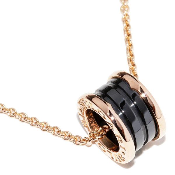 BVLGARI ブルガリ ペンダントネックレス K18PG ブラック BVLGARI ブルガリ ペンダントネックレス K18PG ブラック