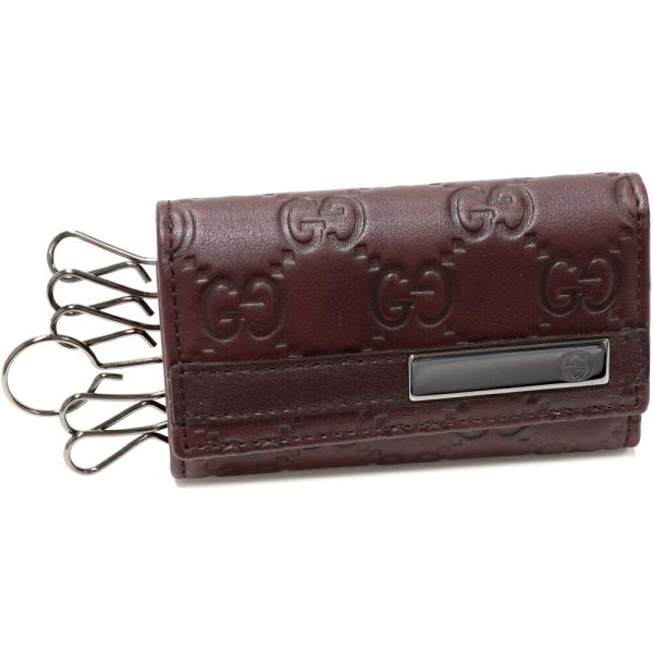 未使用品‼️黒レザーにロゴプレートが映える‼️ グッチ　6連キーケース GUCCI （新品・未使用品）グッチ 6連 キーケース カーフスキン
