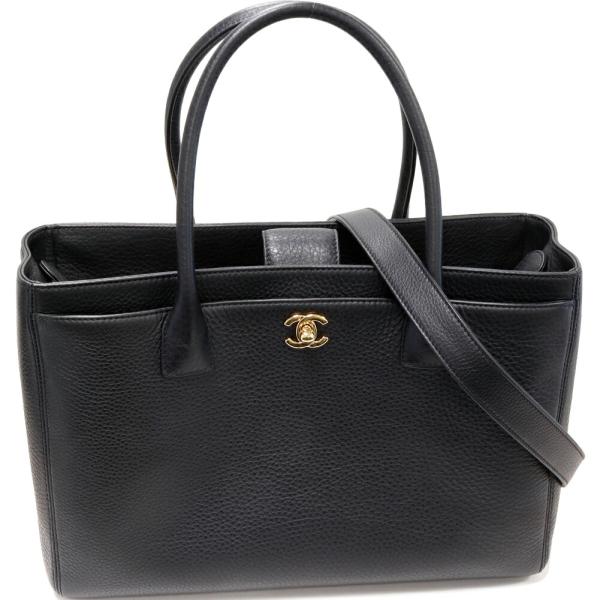 CHANEL 黒 スエード トートバッグ バッグ