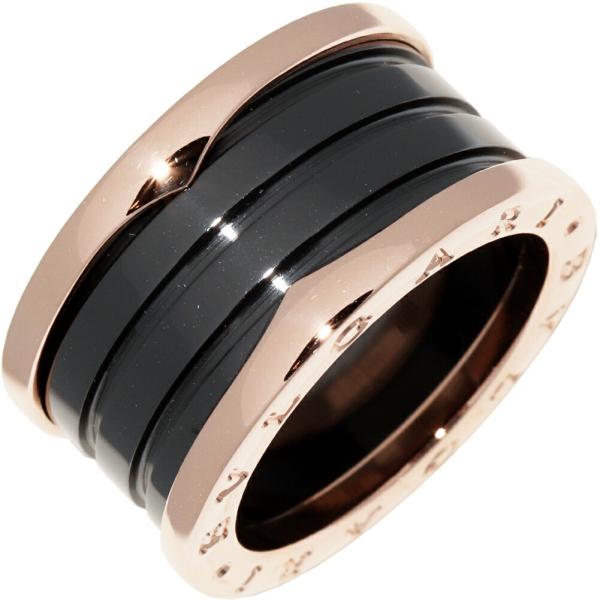 BVLGRI ブルガリ　サークルリング　ブラック　スカイブルー　ビーゼロワン BVLGARI ブルガリ 指輪 K18PG ブラックセラミック B.zero1 ビー