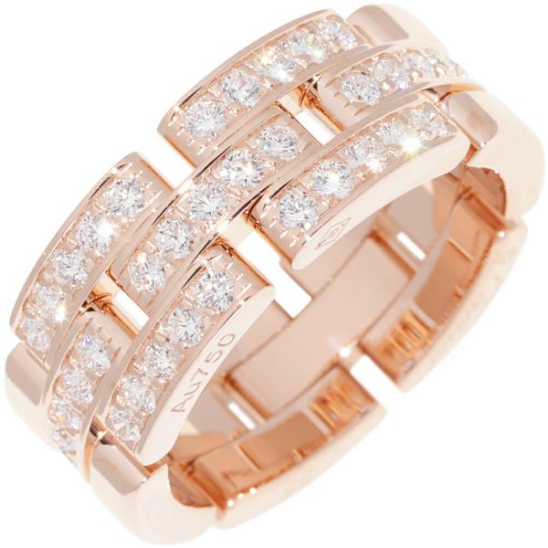 Cartier カルティエ 指輪 K18PG ダイヤ35P(0.53ct) マイヨン