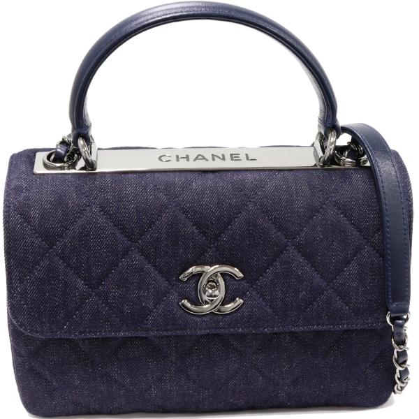 CHANEL（シャネル） ハンドバッグ マトラッセ トップハンドル デニム