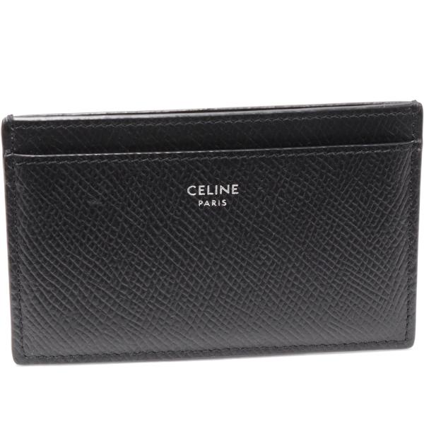 CELINE（セリーヌ） カードケース グレインドカーフスキン 黒 : たかみ 