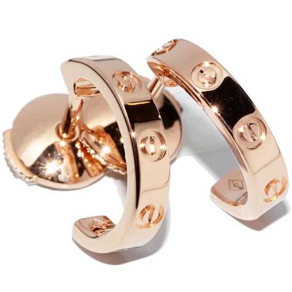 Cartier（カルティエ） ピアス K18PG ミニラブピアス フープピアス