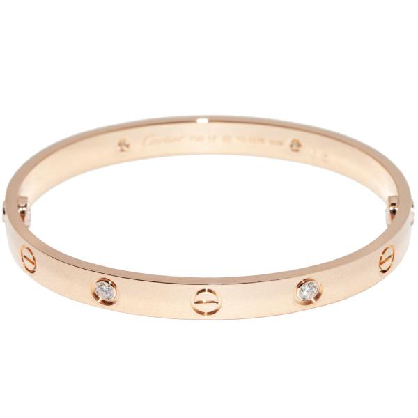 Cartier カルティエ ブレスレット K18PG ダイヤ4P(0.42ct