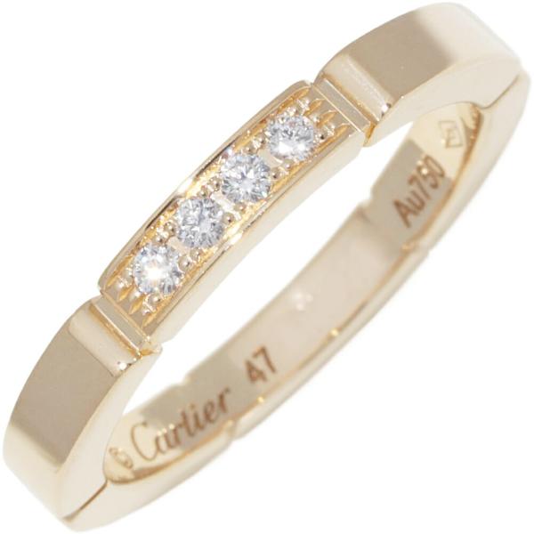 Cartier カルティエ 指輪 K18YG ダイヤ4P(0.05ct) マイヨン