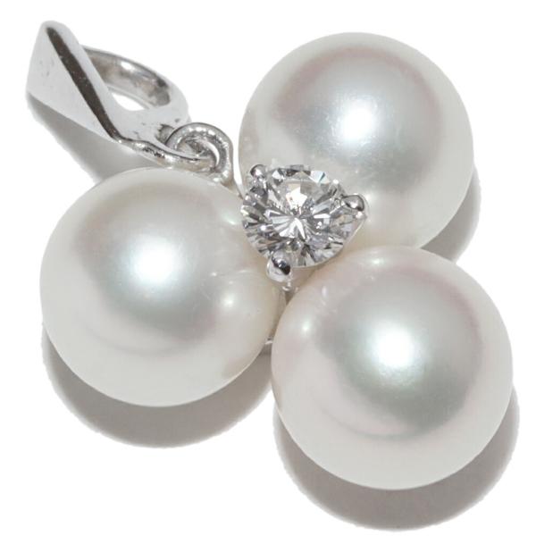 MIKIMOTO（ミキモト） ペンダントトップ K14WG パール(真珠) ダイヤ1P