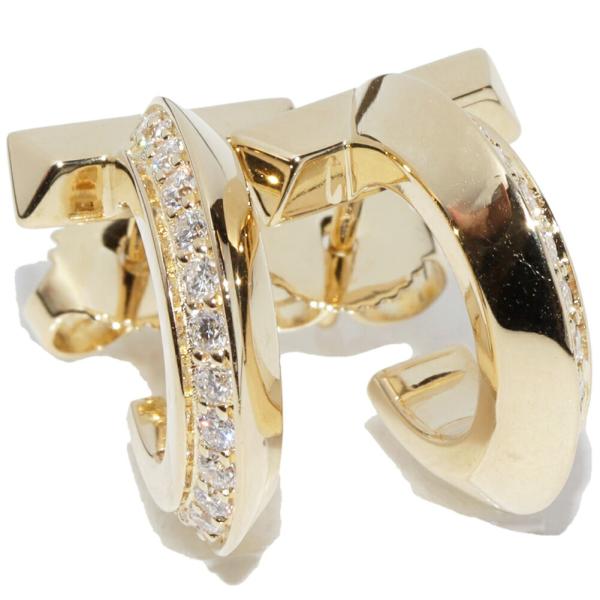 ティファニー ピアス K18YG ダイヤ0.40ct Tワン フープピアス