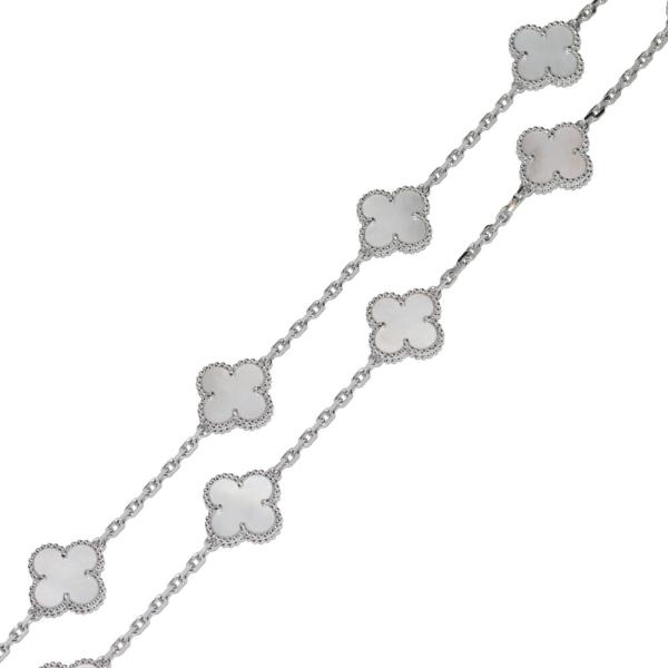 ヴァンクリーフ＆アーペル ネックレス K18WG マザーオブパール20P