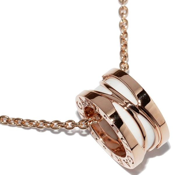 BVLGARI（ブルガリ） K18PG ホワイトセラミック B.zero1 ビーゼロワン