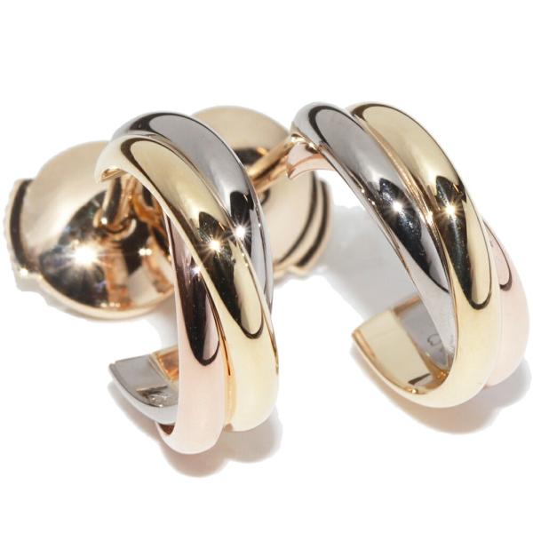 カルティエピアス Cartier カルティエ ピアス K18YG K18WG K18PG トリニティピアス