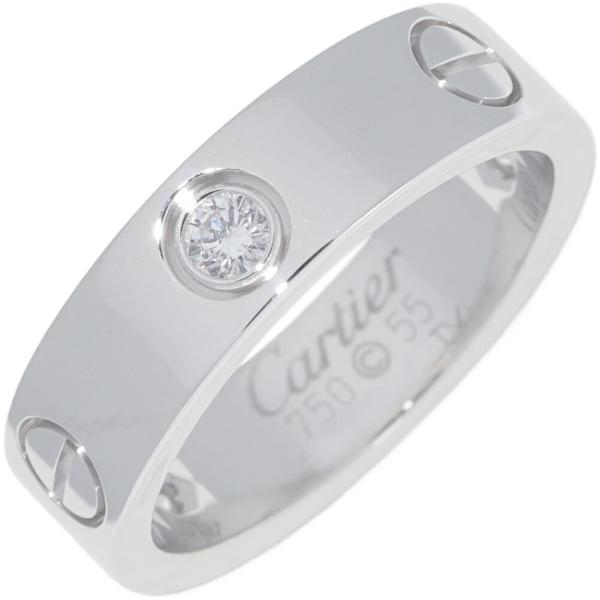 Cartier（カルティエ） K18WG ダイヤ3P(0.22ct) ラブリング ハーフ