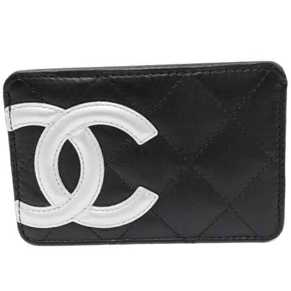 CHANEL（シャネル） カンボンライン カーフ 黒xシルバー A26725 Y07197