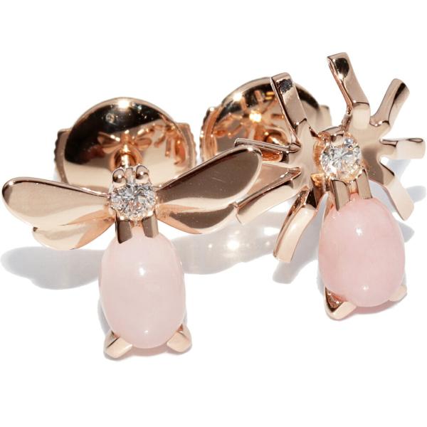 CHAUMET（ショーメ） ピアス K18PG ピンクオパール ダイヤ