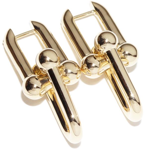 ティファニー ピアス K18YG ハードウェア ラージ リンクピアス