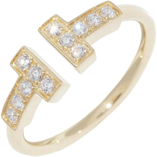 ティファニー 指輪 K18YG ダイヤ12P(0.13ct) Tワイヤー リング
