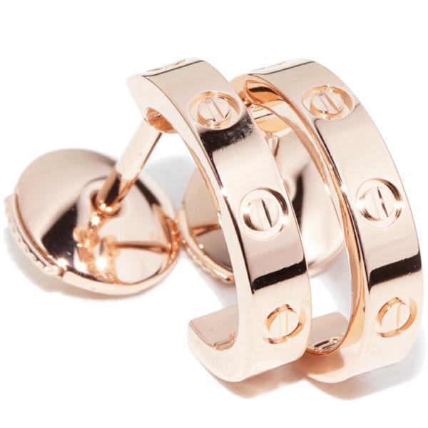 Cartier（カルティエ） ピアス K18PG LOVE フープイヤリング スモール