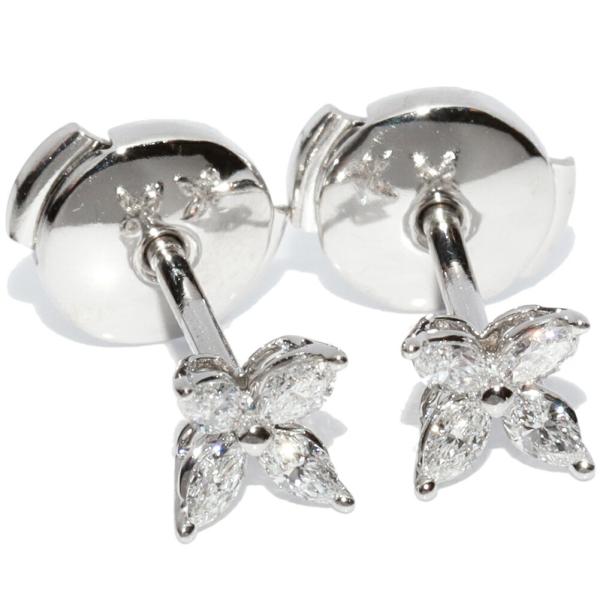 ティファニー Pt950 ダイヤ8P(0.19ct) ビクトリア ピアス ミニ
