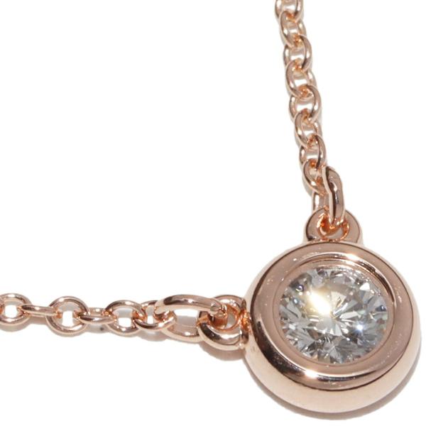 pt750ダイヤモンドネックレス(ペンダントヘッドk18.ダイヤ0.14ct.) ティファニー K18PG ダイヤ1P(0.14ct) エルサ・ペレッティ