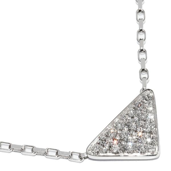PRADA（プラダ） ペンダントネックレス K18WG ダイヤ0.31ct マイクロ