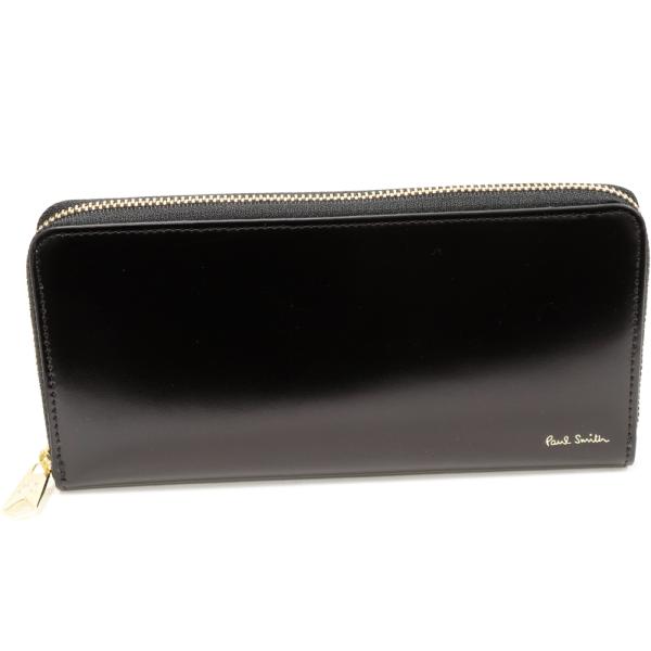Paul Smith（ポール・スミス） コードバン ロングウォレット 牛革 黒x