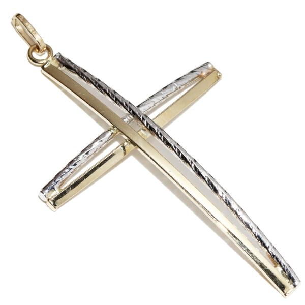 k18WGクロストップ K18 18金 クロス キリスト ホワイトゴールド ペンダントトップ