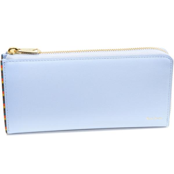 【新品未使用】ポールスミス　ブライトストライプトリム L字ファスナー長財布 Paul Smith（ポール・スミス） ブライトストライプトリム 牛革