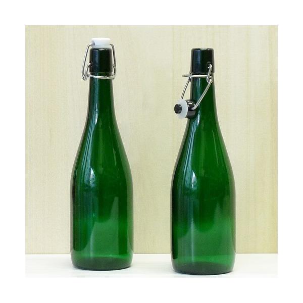 緑色のガラス瓶 楽天市場】酒瓶 ふた付 24本入【ロングS720 グリーンびん 丸瓶