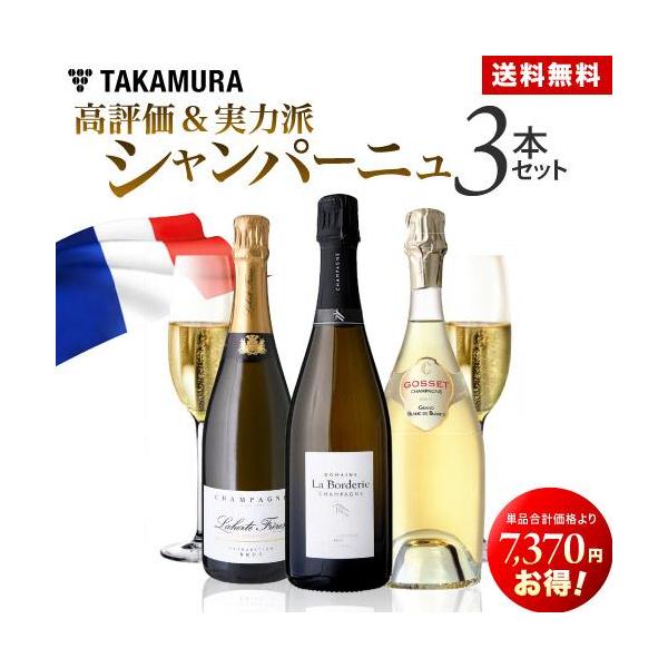 送料無料 27370円→20000円 高評価＆実力派シャンパーニュ生産者3本
