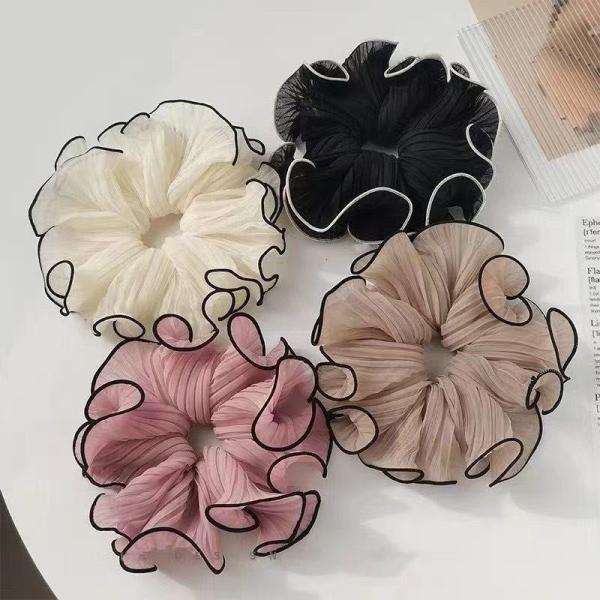 シュシュ 髪ゴム 髪飾り レディース 女性 ヘアゴム ヘアアクセサリー 可愛い エレガント 4色セット