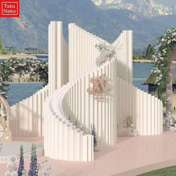 折り畳み紙屏風の仕様：長さ2-3m / 3-4m / 4-5m。高さ1.6m / 1.8m / 2m / 2.2m / 2.4m / 2.6m。幅43cm。カラー：ホワイト / ブラウン。素材：ポータブルスクリーンはクラフト紙でできており、...