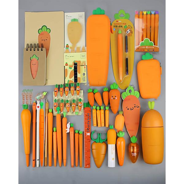 ペンシルケースオーガナイザーバッグかわいい、かわいいニンジン