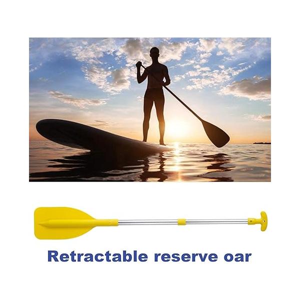 【プレミアム素材】：パドルには、耐久性のある伸縮自在のアルミ合金シャフトと、水中で簡単に捕らえることができる頑丈な高衝撃PVCブレードが付属しています。【軽量設計】：明るい黄色と赤のパドルは、高い視認性とファッショナブルな外観を備えています...