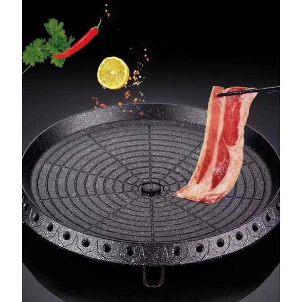 焼肉プレート 角型 IH/ガス対応 サムギョプサル 鉄板 溝付き ヘルシー