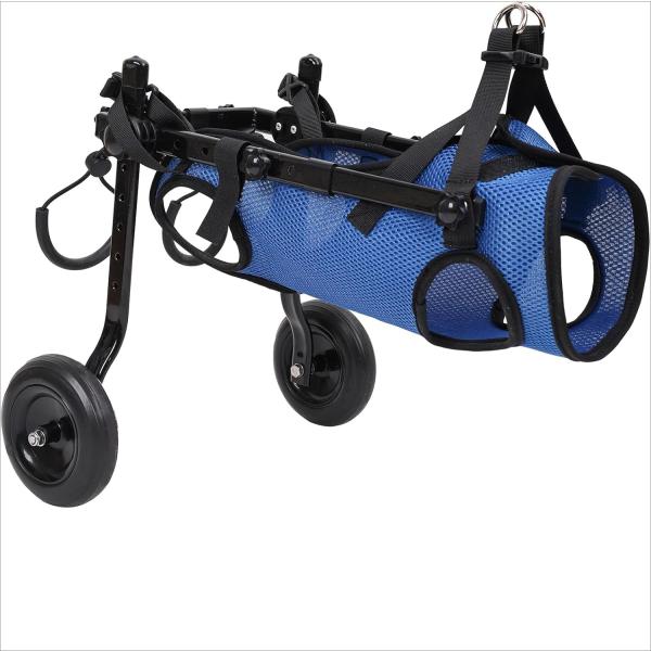 犬の歩行補助具 犬用車椅子 ペット歩行器 歩行補助 軽量 犬介護 補助輪 犬用カート サイズ調整可能 ２輪犬用カーと 犬リハビリ用具 犬ヘルスケア
