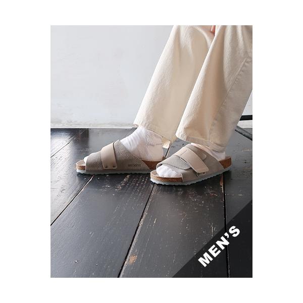 ビルケンシュトック キョウト 39 ストーンコイン BIRKENSTOCK - Kyoto Nubuck/Suede Leather - STONE COIN