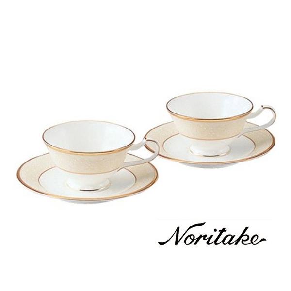 ノリタケ 【ノリタケ】≪ホワイトパレス≫ ティー・コーヒー碗皿ペア