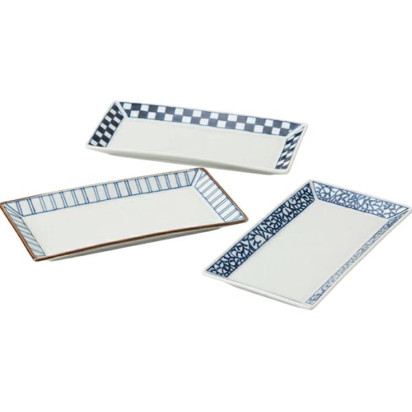 SAIKAI 美濃焼 藍屋 焼皿トリオ 31238 : ギフトハウスタカノYahoo!店