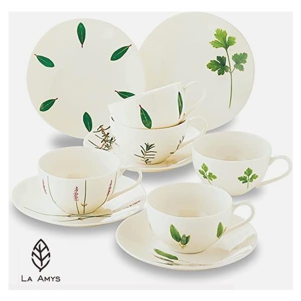 LA AMYS【ラ エミーズ】コーヒー&ティーヴァリエ5 (カップ&ソーサー5客