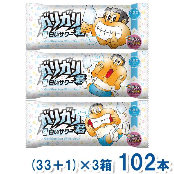 ガリガリ君 赤城乳業 白いサワー スティック (33+1)×3箱 102本入