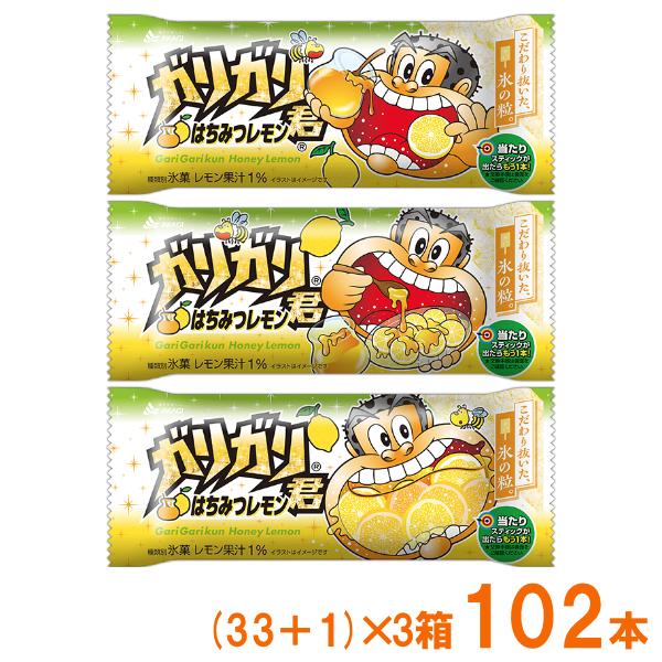 ガリガリ君 赤城乳業 はちみつレモン (33+1)×3箱 102本入 (あすつく