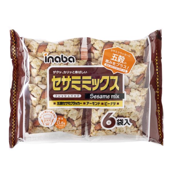 稲葉 稲葉ピーナツ セサミミックス 6袋×6入 (セサミクラッカー 稲葉 稲葉ピーナツ セサミミックス 6袋×6入 (セサミクラッカー