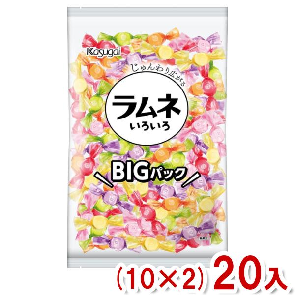 Kasugai 春日井製菓 700g 大袋ラムネいろいろ (10×2)20袋入 (業務用 個