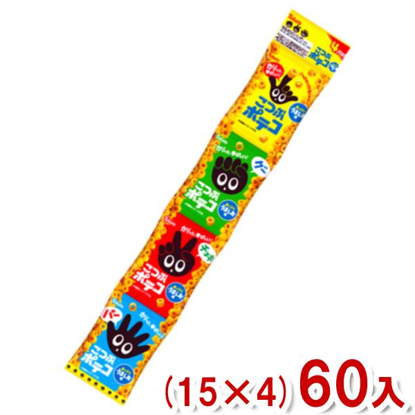東ハト 4連包 こつぶポテコ うましお味 (15×4)60入 (スナック お菓子 おやつ 景品 販促) (Y14)本州一部送料無料