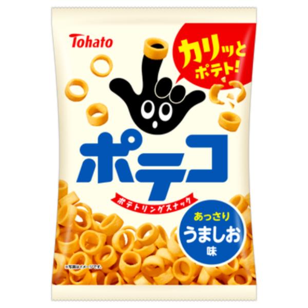 東ハト ポテコ うましお味 67g×12入 (スナック 塩 ぽてこ お菓子