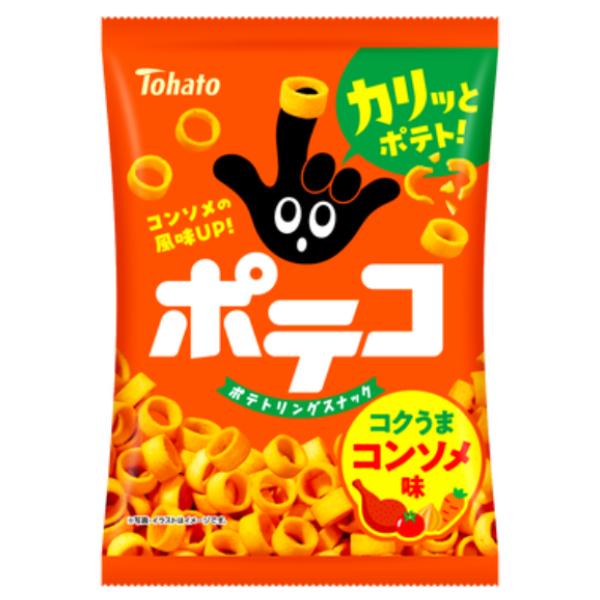 東ハト ポテコ コンソメ味 60g×12入 (スナック 塩 ぽてこ お菓子