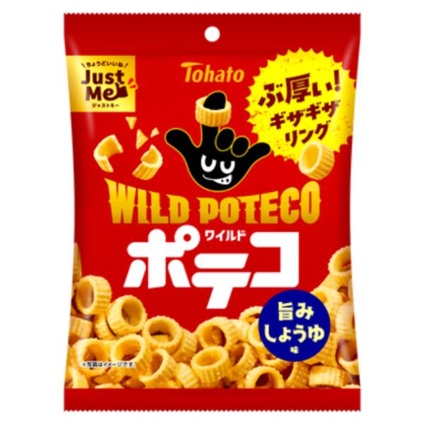 東ハト ワイルドポテコ 旨みしょうゆ味 50g×12入 (スナック ぽてこ お
